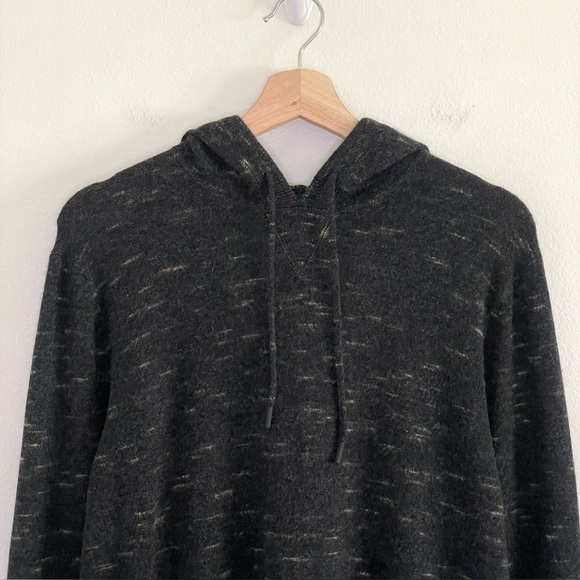 Club Monaco Cashmere Sweater Pullover Hoodie Charcoal Medium - Picture 3 of 13